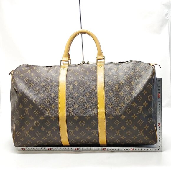 Louis Vuitton LV Boston Bag Keepall 50 Brown Monogram 899-072325 - Picture 2 of 9